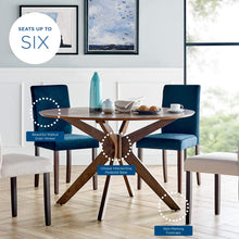 Load image into Gallery viewer, Modway Crossroads 47&quot; Round Wood Dining Table, Walnut
