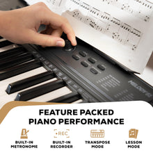 Load image into Gallery viewer, Alesis Melody 61 MK4 Keyboard Piano for Beginners with 61 Keys Speakers, Tablet/Sheet Music Stand, 300 Sounds and Music Lessons

