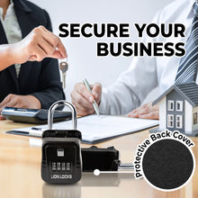 Load image into Gallery viewer, Lion Locks 1500 Key Lock Box with Code, Lockbox for Keys Outdoor, Realtor Lock Box, Key Lockbox for Short-Term Rentals, Key Safe Holds 5 Keys (2 Pack, Black)
