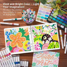 Load image into Gallery viewer, Shuttle Art Automatic Ink Control Acrylic Paint Markers, 36 Colors Brush Tip Acrylic Paint Pens for Rock Painting, Ceramic, Wood, Canvas, Glass, Stone, Fabric, Card Making, DIY &amp; Art Supplies
