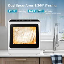 Load image into Gallery viewer, EUHOMY Mini Portable Dishwasher Countertop Compact Dishwashers, Tabletop Small Dishwasher with 5L Built-in Water Tank with 6 Modes and Baby Care for Apartments&amp; RVs, No Hookup Needed
