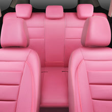 Load image into Gallery viewer, CAR PASS Pink Leather Seat Covers Full Set Universal Water Resistant 3D Foam Back Support, Luxury Comfort Automotive 5 Seat Covers All Season Fit SUV,Sedan,Van, Airbag Compatible Elegance Pink
