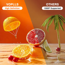 Load image into Gallery viewer, Mini Projector, VOPLLS 1080P Full HD Supported Video Projector, Portable Outdoor Home Theater Movie Projector, 50% Zoom, Compatible with HDMI, USB, AV, Smartphone/Tablet/Laptop (Small Projector)
