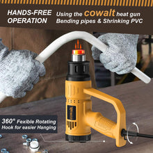 Load image into Gallery viewer, COWALT Heat Gun 1800W Fast Heating for Vinyl Wrap, Crafting, Shrink Tubing, Paint, Epoxy Resin, Candle Making Variable, Adjustable Temperature, Overload Protection Hot Air Gun Kit Nozzles, Scraper
