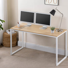 Load image into Gallery viewer, ZINUS Jennifer 55 Inch White Frame Desk, Computer Workstation, Office Desk, Dining Table, Easy Assembly, Natural
