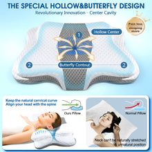 Load image into Gallery viewer, CHxxy Memory Foam Pillows, Cervical Pillow for Neck and Shoulder Pain Relief, Ergonomic Contour Bed Pillow, Soft for Side Sleep Stomach Sleeping and Back Sleeper
