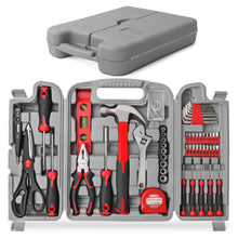 Load image into Gallery viewer, Hi-Spec 54pc Red Home DIY Tool Kit for The Household, Office &amp; Garage. Complete Basic House Tool Box Set
