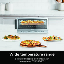 Load image into Gallery viewer, Ninja Flip Toaster Oven&amp;Air Fryer, 8-in-1 Functionality, Flip Up&amp;Away Capability for Storage Space, LargeCapacity, Air Fry Basket, SheetPan, Wire Rack&amp;Removable Crumb Tray, Stainless,1800 watts, SP151
