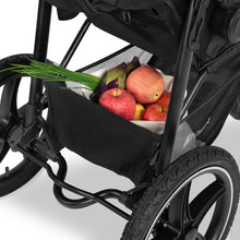 Load image into Gallery viewer, Hauck Runner 2 Compact Foldable Tricycle Jogger Buggy Stroller Pushchair with Height-Adjustable Handle, Large Pneumatic Wheels, &amp; UPF 50 Canopy, Black
