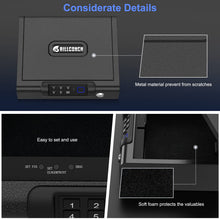 Load image into Gallery viewer, Gun Safe,Biometric Gun Safe for Pistols 3-Ways unlock Safe Fingerprint Digital PIN Key Unlock with Voice, Gun lock box for Cloakroom living room Bedroom Nightstand and Car BILLCONCH
