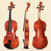 Load image into Gallery viewer, Aileen 4/4 Violin Set, Full Size Solidwood Fiddle for Adults Beginners with Hard Oblong Case, Shoulder Rest, Rosin, Two Bows, Clip-on Tuner, Extra Strings, Mute, Fingerboard Sticker, Bridge
