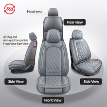 Load image into Gallery viewer, MIROZO Car Seat Covers Full Set - Breathable Vehicle Cushion CoverFit for Most Sedan, Truck and SUV for Elantra Sonata Sportage CRV Accord Chevy Equinox (Gray)
