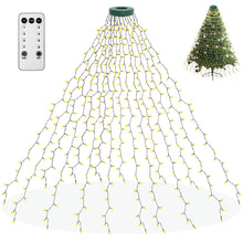 Load image into Gallery viewer, aneeway Christmas Tree Lights, 400 LED Christmas Lights with 8 Light Modes &amp; Memory Function, 6.6FT x 16 String Lights with Timing Function &amp; Remote Control for Christmas Decorations - Warm White
