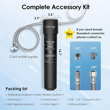 Load image into Gallery viewer, Waterdrop 15UA Under Sink Water Filter System, Reduces Lead, Chlorine, Bad Taste &amp; Odor, Under Counter Water Filter Direct Connect to Kitchen Faucet, NSF/ANSI 42 Certified, 16000 Gallons, USA Tech
