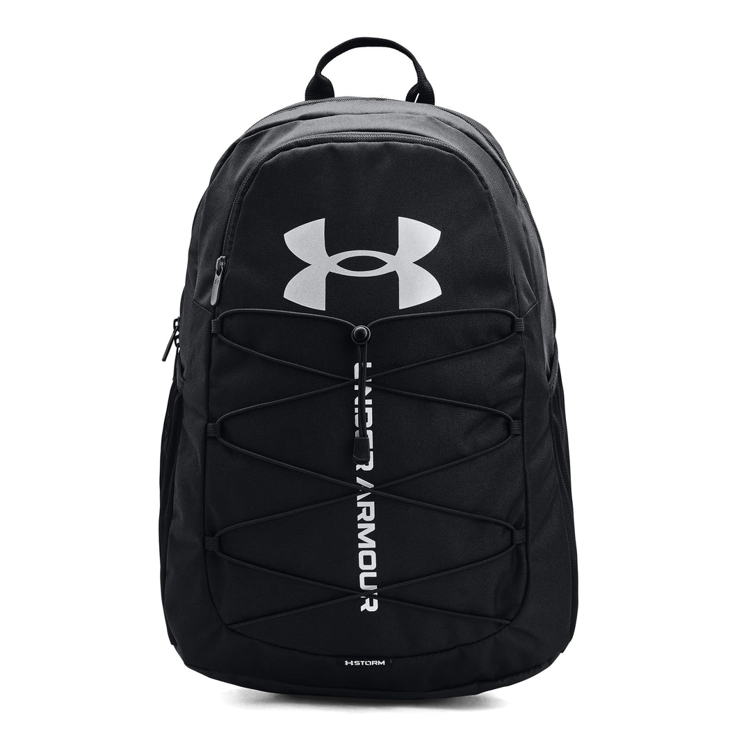 Under Armour Unisex-Adult Hustle Sport Backpack , Black (001)/Silver , One Size Fits All
