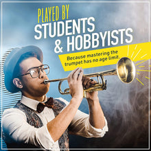 Load image into Gallery viewer, Mendini By Cecilio Bb Trumpet - Trumpets for Beginner or Advanced Student w/Case, Cloth, Oil, Gloves - Brass Musical Instruments For Kids &amp; Adults
