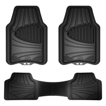 Load image into Gallery viewer, Armor All Custom Accessories Black Full-Coverage Floor Mats - All-Weather Protection, Enhanced Grip, Heavy-Duty Design - Easy to Clean, Universal Fit - Premium Quality Mats, Black, 3-Piece
