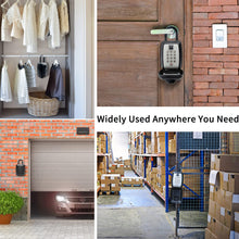 Load image into Gallery viewer, WJYMRO Key Lock Box, Large Capacity Key Storage Box with Hanging Ring, 9 Digit Keyboard Resettable Code, Rustproof Waterproof Wall Mounted Security Lock Box for Home, Warehouse, Outdoor
