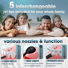 Load image into Gallery viewer, Nicwell Water Dental Flosser Teeth Pick - 4 Modes Dental Oral Irrigator, Portable &amp; Rechargeable IPX7 Waterproof Personal Orthodontic Supplie Water Teeth Cleaner Picks for Home Travel
