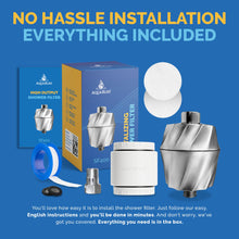 Load image into Gallery viewer, AquaBliss HD Revitalizing Shower Filter - Latest High Output Filtration. 2x Vitamin C, Minerals for Luscious Hair, Skin &amp; Nails - KDF/CS/VC for Reduced Chlorine, Sediment &amp; Metals - Chrome (SF400)
