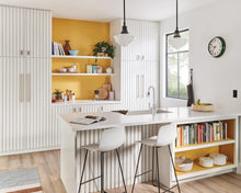 Load image into Gallery viewer, Moen Riley Chrome One-Handle Pulldown Kitchen Faucet Featuring Power Boost for a Faster Clean and Reflex Docking System for the Spray Head, Modern Kitchen Sink Faucet, 7402C
