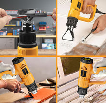Load image into Gallery viewer, COWALT Heat Gun 1800W Fast Heating for Vinyl Wrap, Crafting, Shrink Tubing, Paint, Epoxy Resin, Candle Making Variable, Adjustable Temperature, Overload Protection Hot Air Gun Kit Nozzles, Scraper
