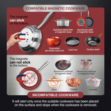 Load image into Gallery viewer, ChangBERT Induction Cooktop, Commercial Grade Portable Cooker, Large 8” Heating Coil, Premium Stainless Steel Countertop Burner with NSF Certified, 10 Hours Timer Powerful 1800W Professional Hot Plate
