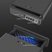 Load image into Gallery viewer, Biometric Fingerprint Safe, Slide-Away Handgun Safe for Two Pistols Storage Safe Drawer Safe for Home and Vehicle (Biometric Fringerprint Safe)
