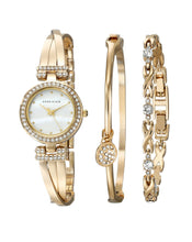 Load image into Gallery viewer, Anne Klein Women&#39;s Premium Crystal Accented Bangle Watch and Bracelet Set
