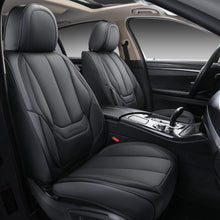 Load image into Gallery viewer, Coverado Car Seat Covers Full Set, Seat Covers for Cars, Black Car Seat Cover, Car Seat Protector Waterproof, Nappa Leather Car Seat Cushion, Car Seat Covers Front Seats and Back Fit for Most Cars
