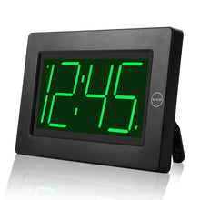 Load image into Gallery viewer, KWANWA Alarm Clock, Wall Clock, Digital Clock, 3&quot; LED Digit Display, Battery Operated, Adjustable Brightness, Auto Night Mode, Auto Alarm Volume Increasing, Wall-Mount &amp; Table-top
