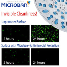 Load image into Gallery viewer, AquaDance Antimicrobial/Anti-Clog High-Pressure 30-Setting Combo Microban Nozzle Protection from Growth of Mold Mildew &amp; Bacteria for Stronger Shower Aqua, Chrome/Wave Blue Jets
