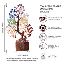 Load image into Gallery viewer, MAIBAOTA 7 Chakra Tree Crystal Tree for Positive Energy Crystal Gifts for Women Spiritual Crystal Decor Home Office Desk Decor for Women Crystal Tree of Life for Meditation
