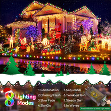 Load image into Gallery viewer, Heceltt Christmas Lights Outdoor, 394FT 1000LED Christmas Lights with 8 Modes and Timer Memory Function Christmas String Lights Waterproof Plug in for Xmas Tree Wedding Party Holiday Decor
