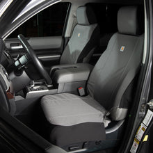 Load image into Gallery viewer, Carhartt Universal Nylon Duck Canvas Fitted Bucket Seat Covers, Durable Seat Protection with Rain Defender, One Size, Gravel
