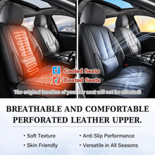 Load image into Gallery viewer, Coverado Car Seat Covers Full Set, Seat Covers for Cars, Black Car Seat Cover, Car Seat Protector Waterproof, Nappa Leather Car Seat Cushion, Car Seat Covers Front Seats and Back Fit for Most Cars
