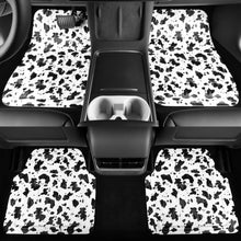 Load image into Gallery viewer, CASS Pass Leather Cow Print Car Floor Mats, 3D Waterproof All Weather, Universal Trim to Fit &amp; Anti-Slip Burr Bottom, Safety &amp; Light Easy Clean Install for SUV Truck Auto Sedan Van (Cow Print)
