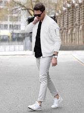 Load image into Gallery viewer, TACVASEN Mens Varsity Jacket Mens Jackets Fashion Trendy Mens Bomber Jackets with Collar Lightweight Bomber Jacket Casual Spring Fall Jackets
