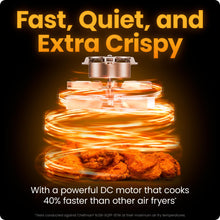 Load image into Gallery viewer, Chefman Air Fryer TurboFry 7-Qt, 6-in-1 High-Powered 450°F Cooking for Crispier Results, Compact Space-Saving Design, Air Fry, Bake, Broil, Reheat, Dehydrate, Defrost, Fast &amp; Even Cooking – Black
