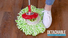 Load image into Gallery viewer, SIMPLI-MAGIC 79349 Spin Mop Cleaning System with 3 Microfiber Mop Heads, Red/GRAY,Red/Black
