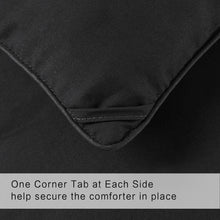Load image into Gallery viewer, COHOME 2200 Series King Size Down Alternative Comforter Quilted Duvet Insert with Corner Tabs - All Season Reversible Luxury Hotel Bedding Comforter - Winter Warm - Reversible - Black
