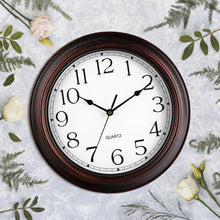 Load image into Gallery viewer, KECYET 14 Inch Wall Clocks Battery Operated Silent Non-Ticking Wall Clock Vintage Retro Rustic Style Decorative for Living Room Kitchen Farmhouse (Bronze)
