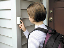 Load image into Gallery viewer, Kidde AccessPoint 001413 KeySafe Original Slimline Push Button Combination Permanent Key Lock Box, 2-Key, White
