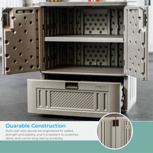 Load image into Gallery viewer, Suncast Indoor/Outdoor Resin Single-Drawer Storage Cabinet, Platinum Metallic
