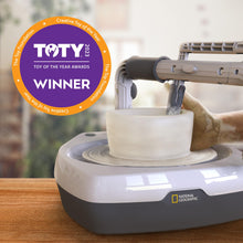 Load image into Gallery viewer, NATIONAL GEOGRAPHIC Hobby Pottery Wheel Kit - 8&quot; Variable Speed Pottery Wheel for Adults &amp; Teens with Innovative Arm Tool, 3 Lb Air Dry Clay &amp; Art Supplies, Crafts for Adults, Craft Kits for Teenagers
