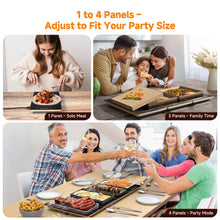 Load image into Gallery viewer, FEPPO Electric Warming Tray, 4-in-1 Food Warmers for Parties Buffet with 10 Temp Settings and Timer, 33"x15" Glass Surface Warming Mat for Food, Modular Buffet Hot Plates for Catering and Gatherings
