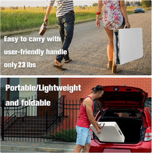 Load image into Gallery viewer, Byliable Folding Table 6ft Portable Heavy Duty Plastic Fold-in-Half Utility Foldable Table Plastic Dining Table Indoor Outdoor for Camping, Picnic and Party, White
