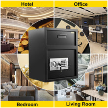 Load image into Gallery viewer, VEVOR Digital Depository Safe 1.7 Cubic Feet Made of Carbon Steel Electronic Code Lock Depository Safe with Deposit Slot with Two Emergency Keys Depository Box for Home Hotel Restaurant and Office
