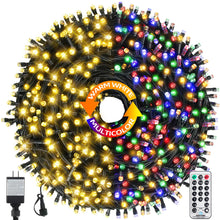 Load image into Gallery viewer, MZD8391 170FT 500 LED Christmas Lights Outdoor Indoor, Waterproof Color Changing Christmas Tree Lights for Christmas Decorations with Timer, Memory [11 Lighting Modes] (Warm White+Mulitcolor)
