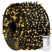 Load image into Gallery viewer, TW SHINE Christmas Lights, 1000 LED 328FT Christmas Tree Lights Plug in with 8 Modes, Remote Waterproof Christmas String Lights Outdoor Indoor Decorations for Xmas Party Yard Decor, Warm White
